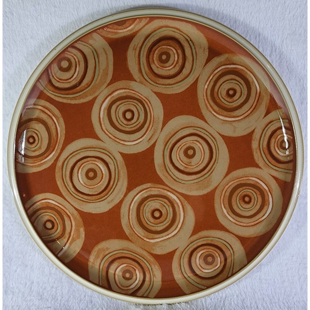 Denby Stoneware ~ Fire Chilli w/Swirl Design ~ 13" Platter ~ Crafted In England